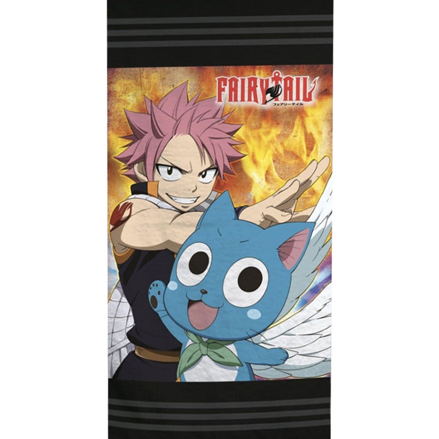 Fairy Tail Bath Beach Towel 140 x 70 cm Fast Dry. Manga Anime -Natsu & Happy