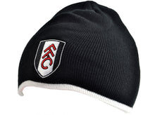 Load image into Gallery viewer, Fulham Football Club Knitted Beanie Hat - Adult One Size Black
