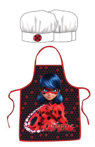 Miraculous Ladybug Apron and Chef's Hat Set Age 3-8 years