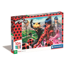 Load image into Gallery viewer, Miraculous Ladybug Puzzle 104 pieces. 38 x 27 cm. Age 6+. Cat Noir
