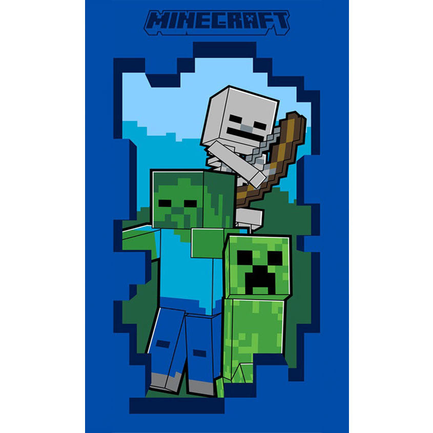 Minecraft Hostile Mob Creeper Hand & Face towel 30 x 50 cm 100% COTTON