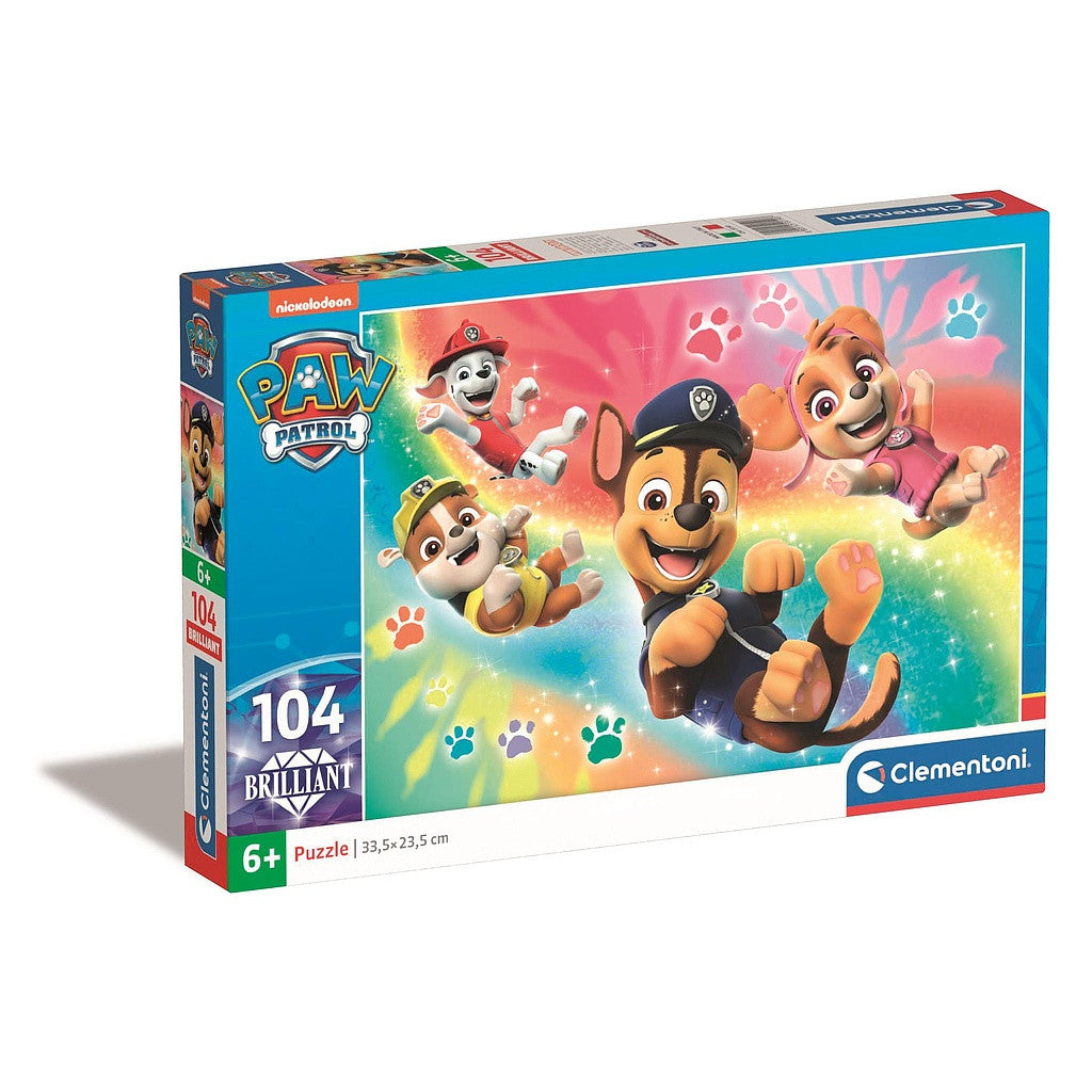 Paw Patrol Puzzle 104 pieces. 33.5 x 23.5 cm. Age 6+. Chase Marshall Skye Rubble