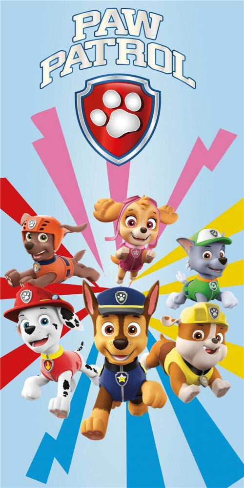 Paw Patrol Bath Beach towel 140 x 70 cm. 100% COTTON Chase Rubble Marshall Skye