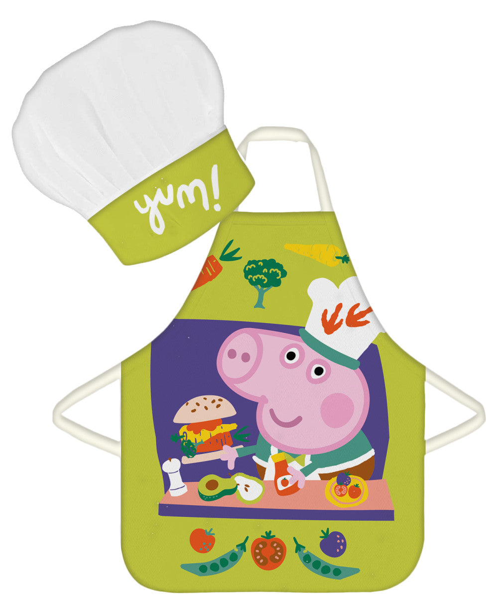 Peppa Pig Apron and Chef's Hat Set. Age 3-8 years Yum