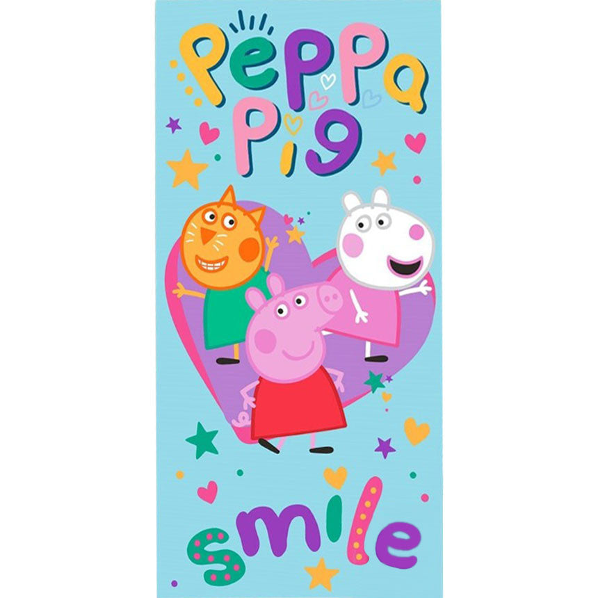 Peppa Pig Bath Beach towel 140 x 70 cm Polycotton- Suzy Sheep - Candy Cat