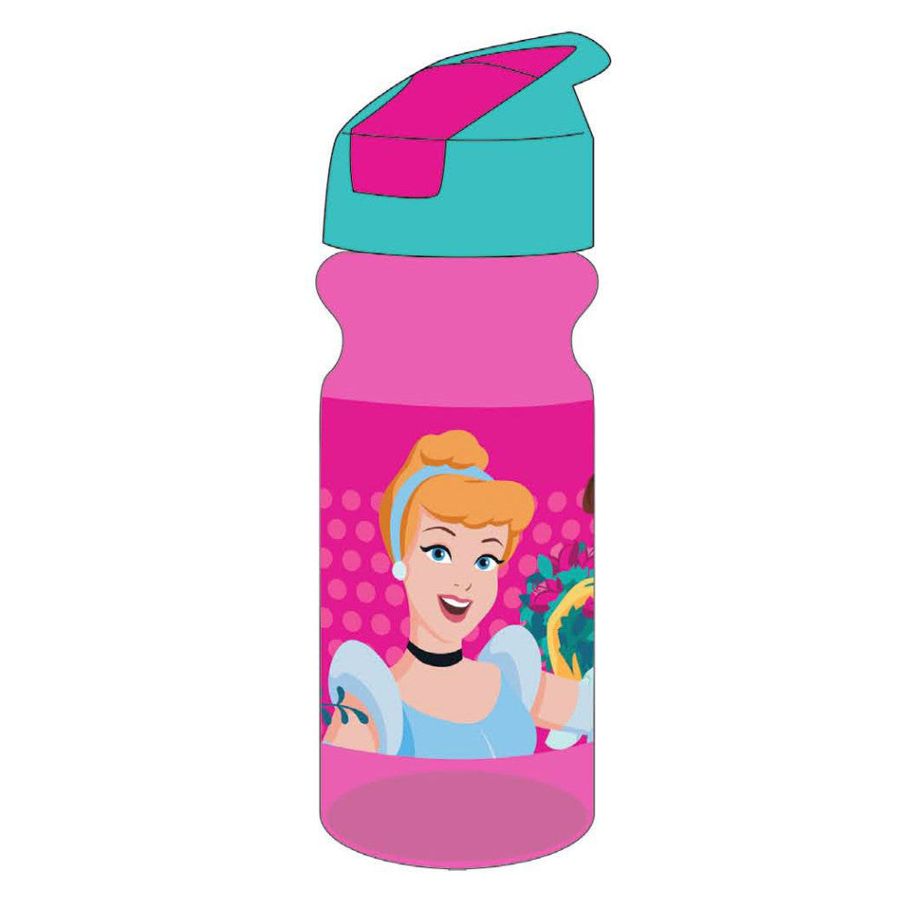 Disney Princess Plastic Water Bottle 550 ml 21 cm tall Cinderella Belle