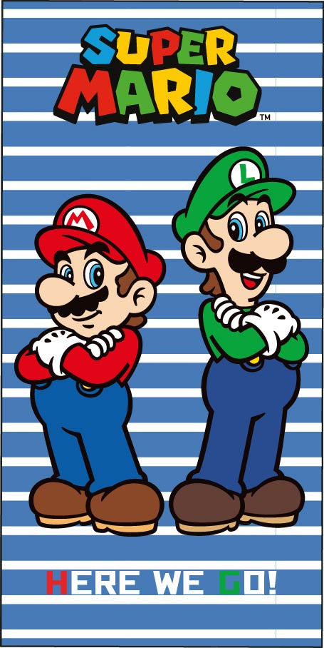 Super Mario Bath Beach towel 140 x 70 cm 100% COTTON Luigi