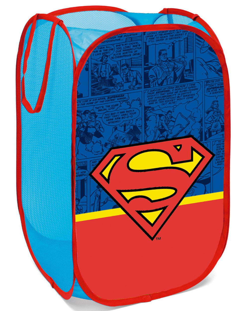 DC Comics Superman Pop-Up Laundry Basket/Toy Storage Bin 36 x 36 x 58 cm