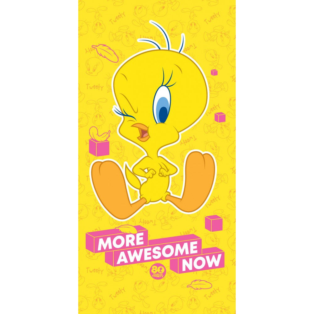 Tweety Pie Bird Looney Tunes hot Cotton Beach Bath Pool Gift Towel Yellow Blue